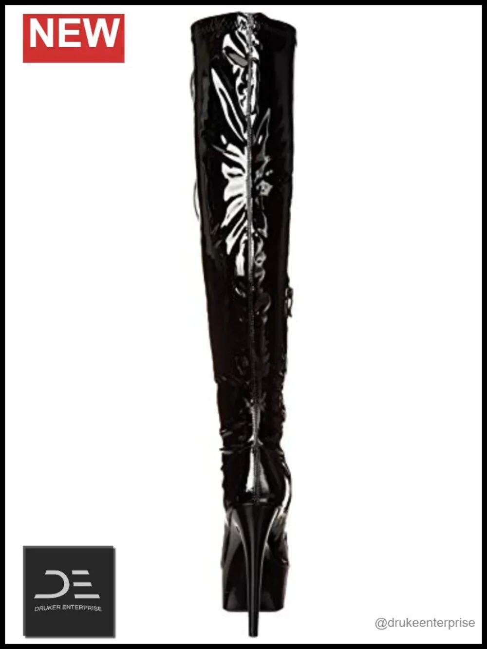 Thigh High Stiletto Boots Peep Toe Zip Closure